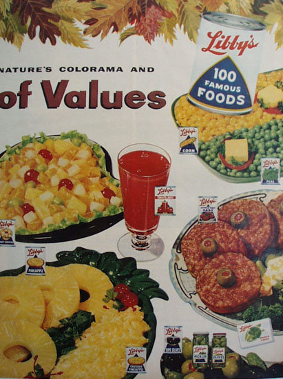 Libbys 100 Famous Foods 1957 Ad