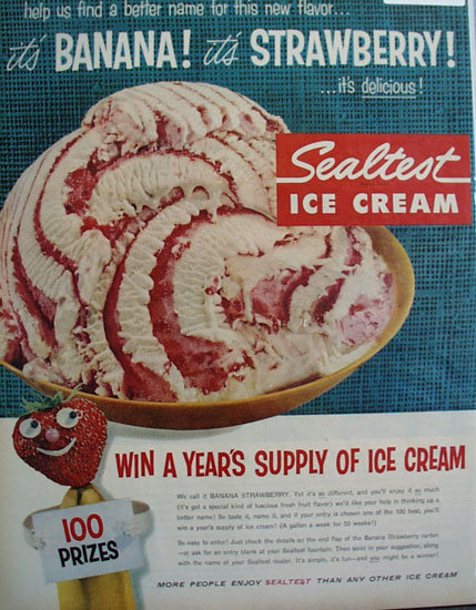 Sealtest Ice Cream. 1957 Ad