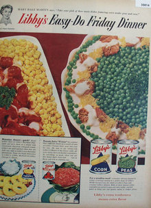 Libbys Vegetables 1956 Ad