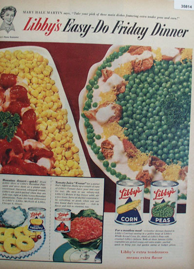 Libbys Vegetables 1956 Ad