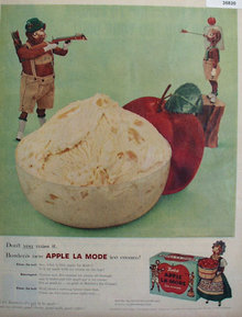 Bordens Apple La Mode Ice Cream 1956 Ad