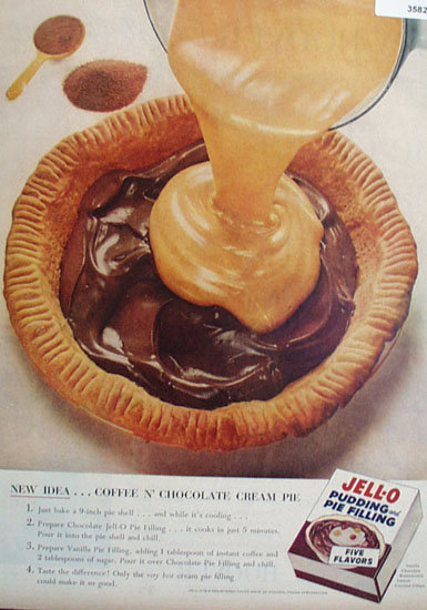 Jell-O Pudding and Pie Filling 1956 Ad