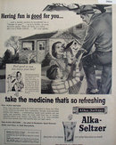 Miles Laboratories Alka Seltzer 1956 Ad
