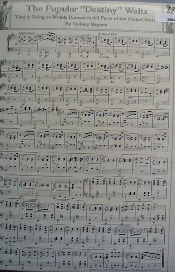 Destiny Waltz Sheet Music 1915 Ad