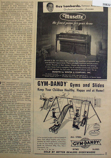 Winter And Co. Musette Piano 1953 Ad