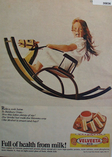 Kraft Velveeta Process Cheese Spread 1966 Ad