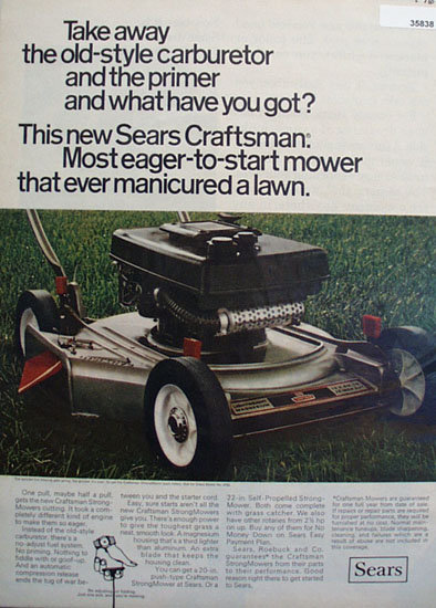 Sears Craftsman Mower 1969 Ad