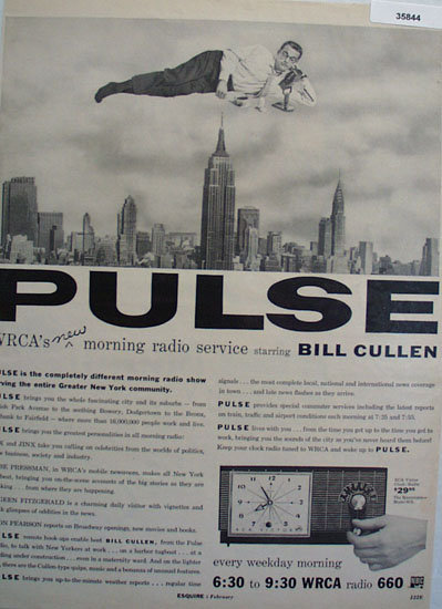 Pulse Radio Show With Bill Cullen 1956 Ad