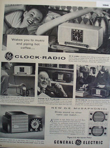 General Electric Clock Radio 1955 Ad