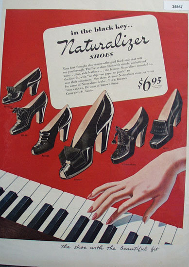 Blue Ribbon Shoemakers Naturalizer 1943 Ad