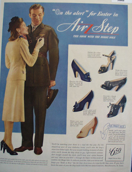 Brown Shoe Co. Air Step Shoes 1943 Ad