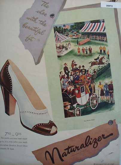 Brown Shoe Co. Naturalizer Shoe 1947 Ad