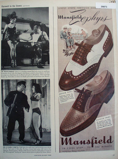 Mansfield Zephyrs Shoe 1947 Ad