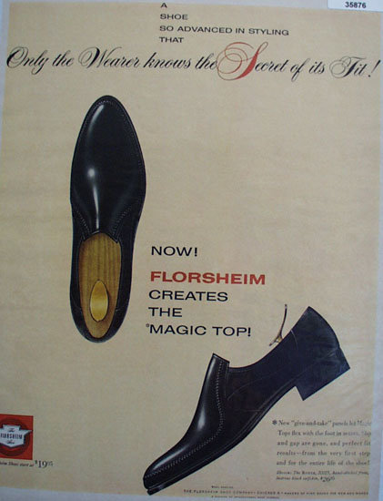 Florsheim Magic Top Shoe 1961 Ad