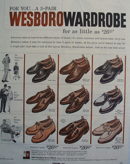 Westboro Wardrobe Shoe 1956 Ad