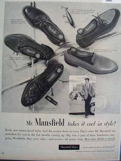 Mansfield Shoes 1956 Ad