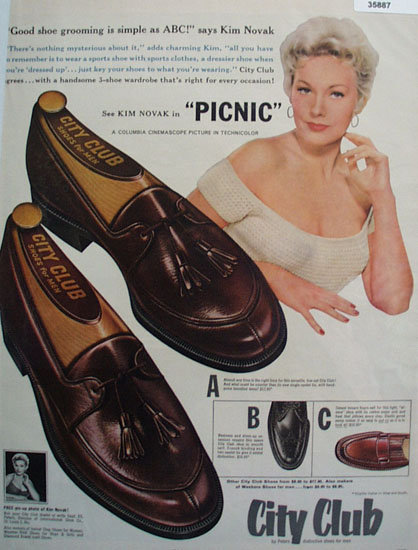 Peters City Club Shoe 1955 Ad