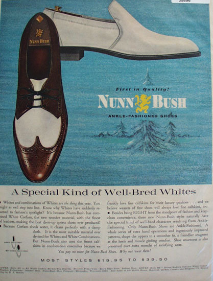 Nunn Bush Ankle Fashioned Shoes 1965 Ad