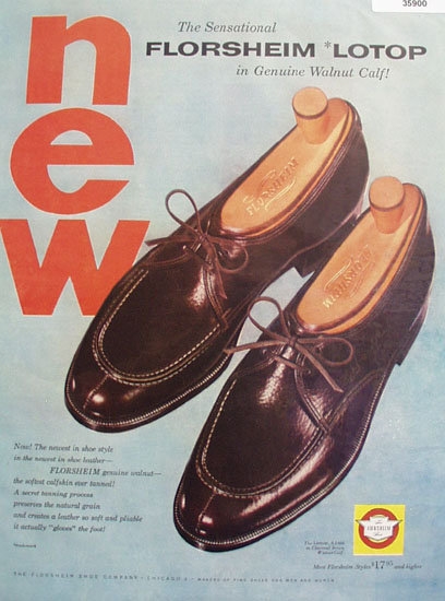 Florsheim Lotop Shoe 1954 Ad
