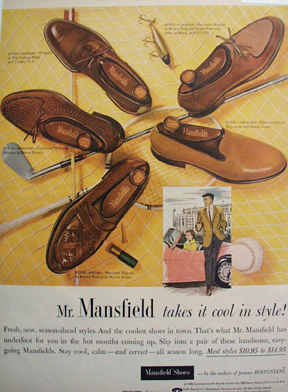Mansfield Shoes 1956 Ad.