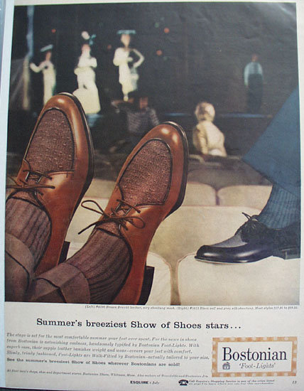 Bostonian Foot Lights Shoes 1957 Ad