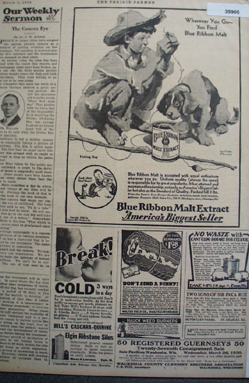 Order By Mail And Blue Ribbon Malt 1930 Ad