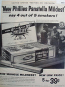 New Phillies Panatella Cigars 1958 Ad.