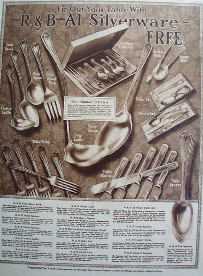 Youth Companion R And B Silverware 1926 ad