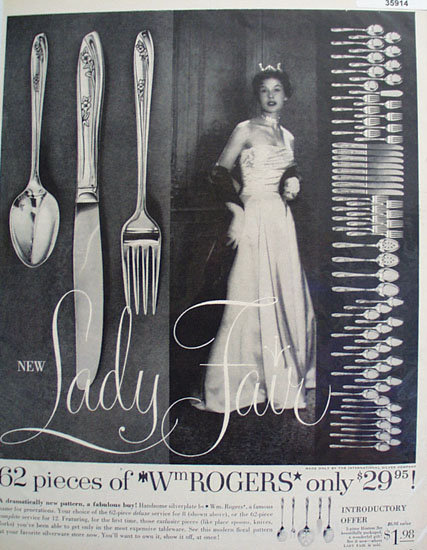 Wm. Rogers Silverplate 1957 ad.