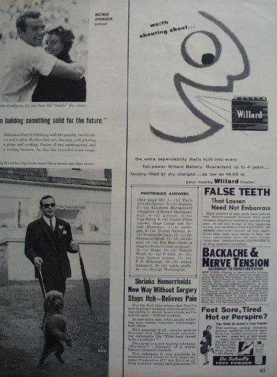 Ingemar Johansson Heavyweight Boxer 1958 Article
