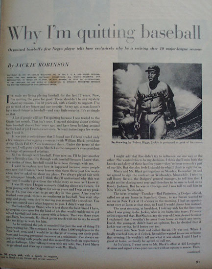 Jackie Robinson 1957 Article