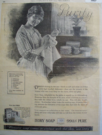Ivory Soap It Floats 1921 Ad