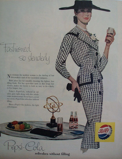Pepsi Cola Soft Drink 1956 Ad