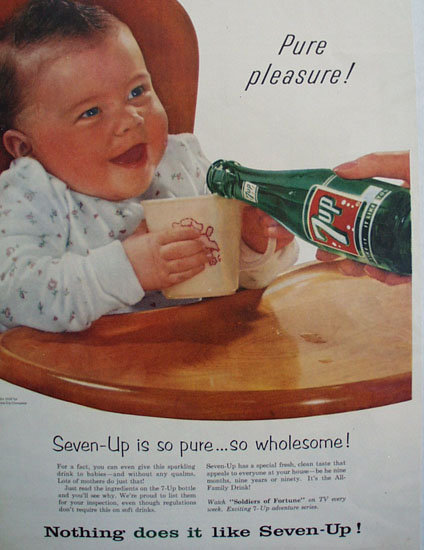 Seven Up Pure Pleasure 1956 Ad