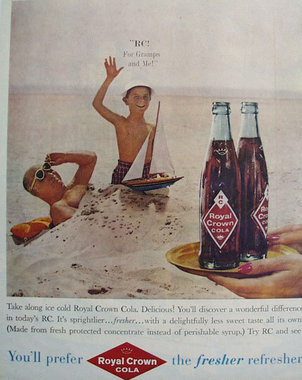 Royal Crown Cola Fresher Refresher 1959 Ad