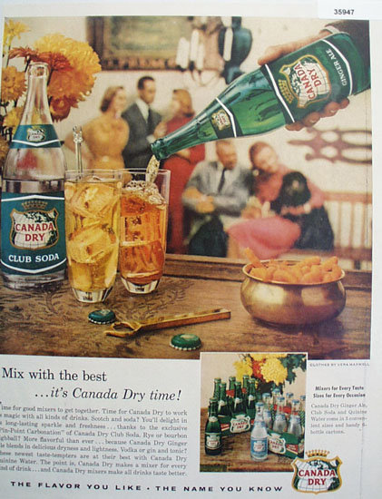 Canada Dry Soda And Ale 1956 Ad