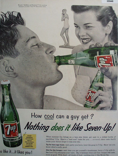 Seven Up Cool Guy 1955 Ad
