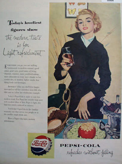 Pepsi Cola Modern Taste 1953 Ad