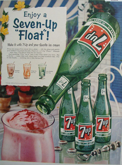 Seven Up Float 1956 Ad