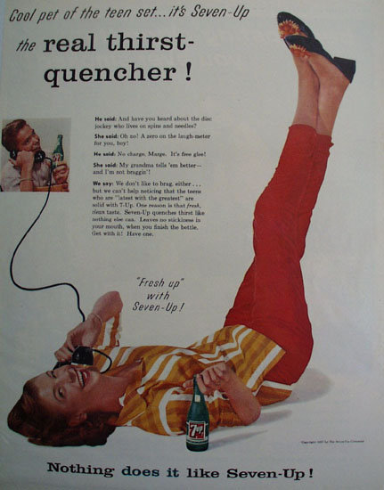 7Up Cool Pet of the Teen Set 1957 Ad