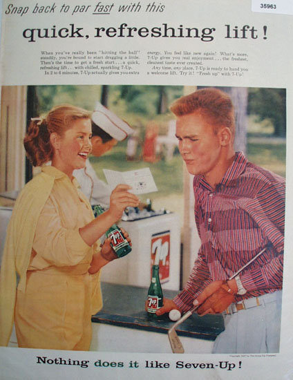 Seven Up Snap Back To Par 1957 Ad