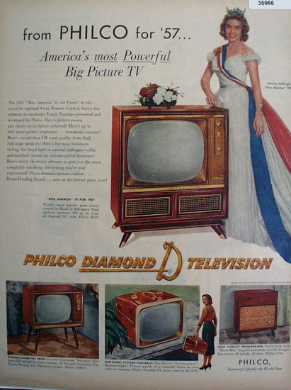 Philco Diamond D Television 1957 Ad