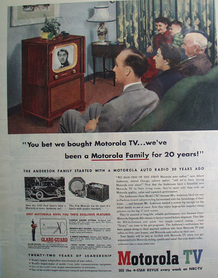 Motorola TV Anderson Family 1951 Ad