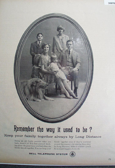 Bell Telephone System Family Picture 1959 Ad