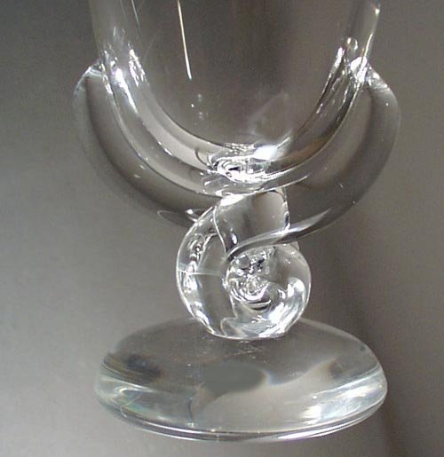 Steuban Glass Vase Rope Twist Stem