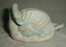 Small Swan planter in blue and cream colors