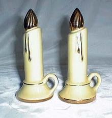 Yellow Candle Salt & Pepper shakers