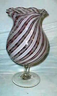 Ribbon Glass Brandy snifter vase