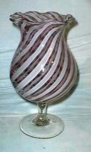Ribbon Glass Brandy snifter vase