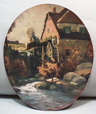 Oval print of Grist Mill